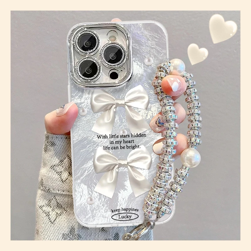 网红蝴蝶结手机壳适用于苹果16/华为/oppo/vivo创意流行小众新款