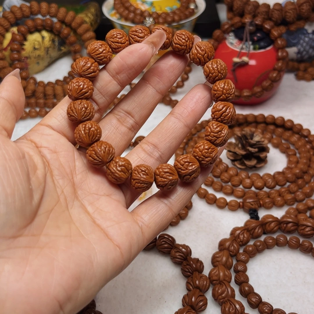 桃核吊坠14野生籽红皮荔枝