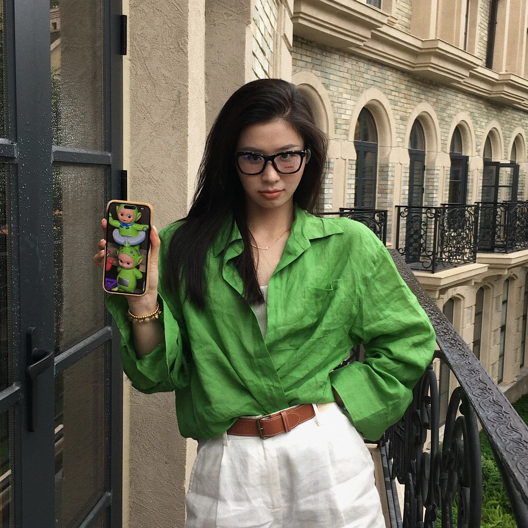 Yihouse新款【马卡龙】苎麻衬衫法式高级感时尚薄款防晒衬衫女Y8440