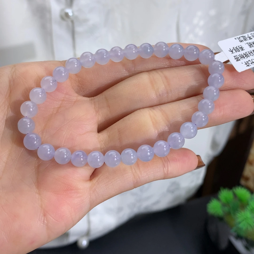 未镶嵌手串翡翠卡6冰胶底紫手串
