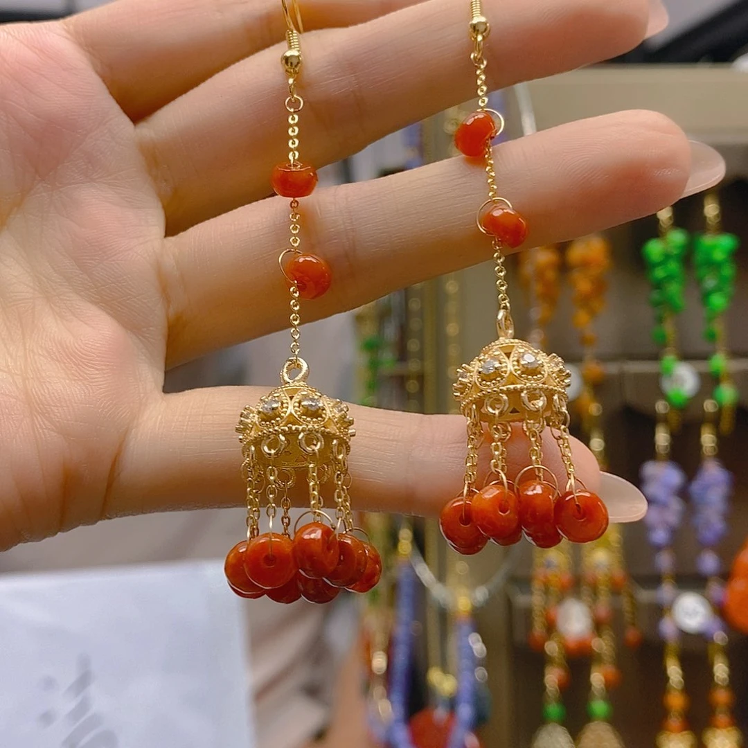 翡翠合金耳饰翡翠