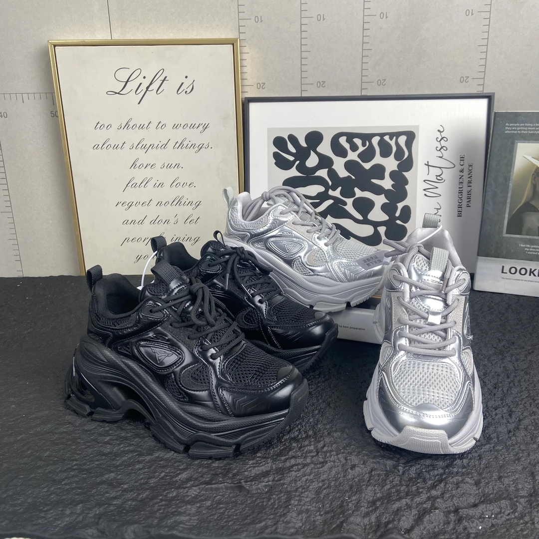 【馨公主】潮款老爹鞋 9833 异形厚底百搭时尚运动舒适休闲网面透气