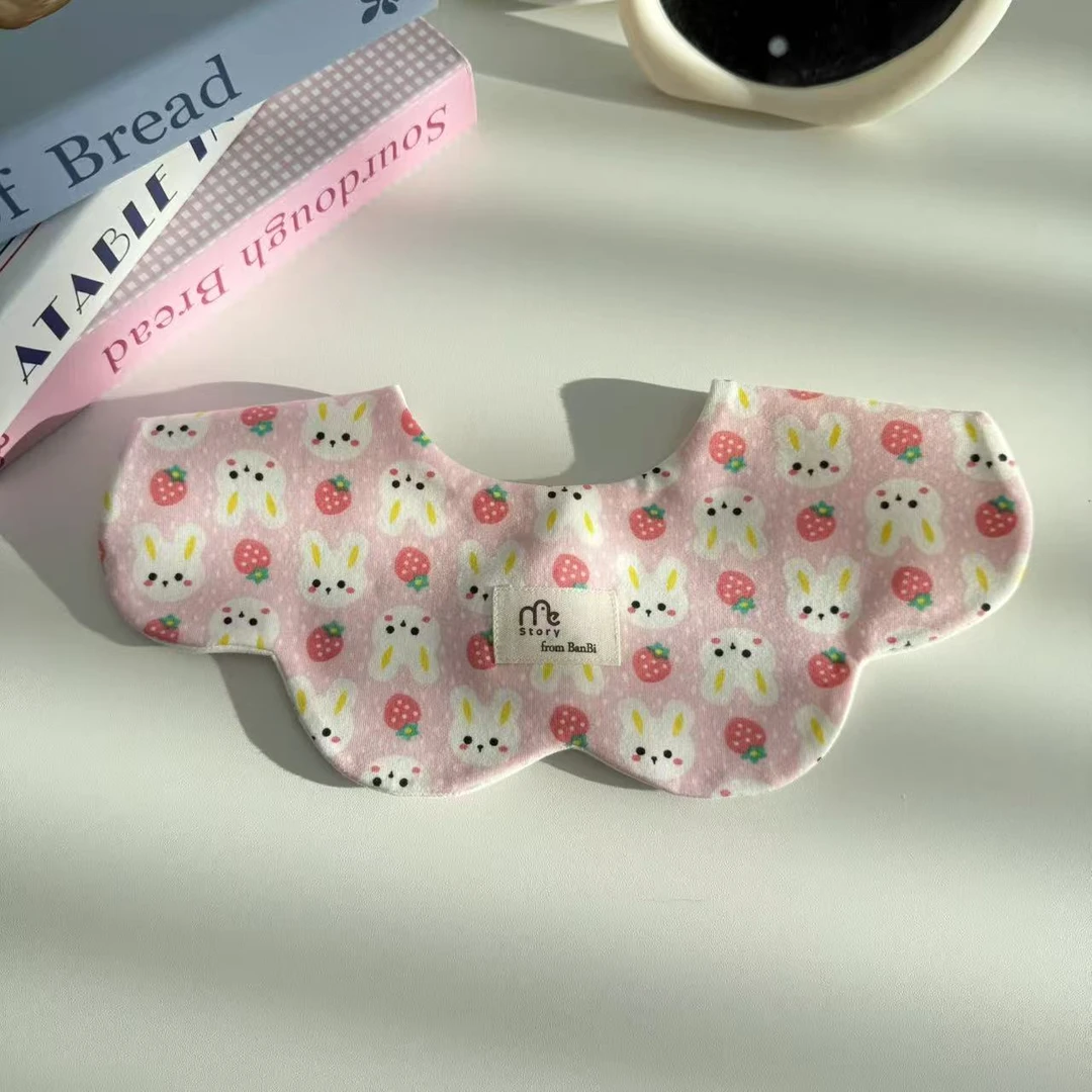 [029]高定高定婴儿口水巾花瓣围兜新生儿防吐奶柔软透气围嘴