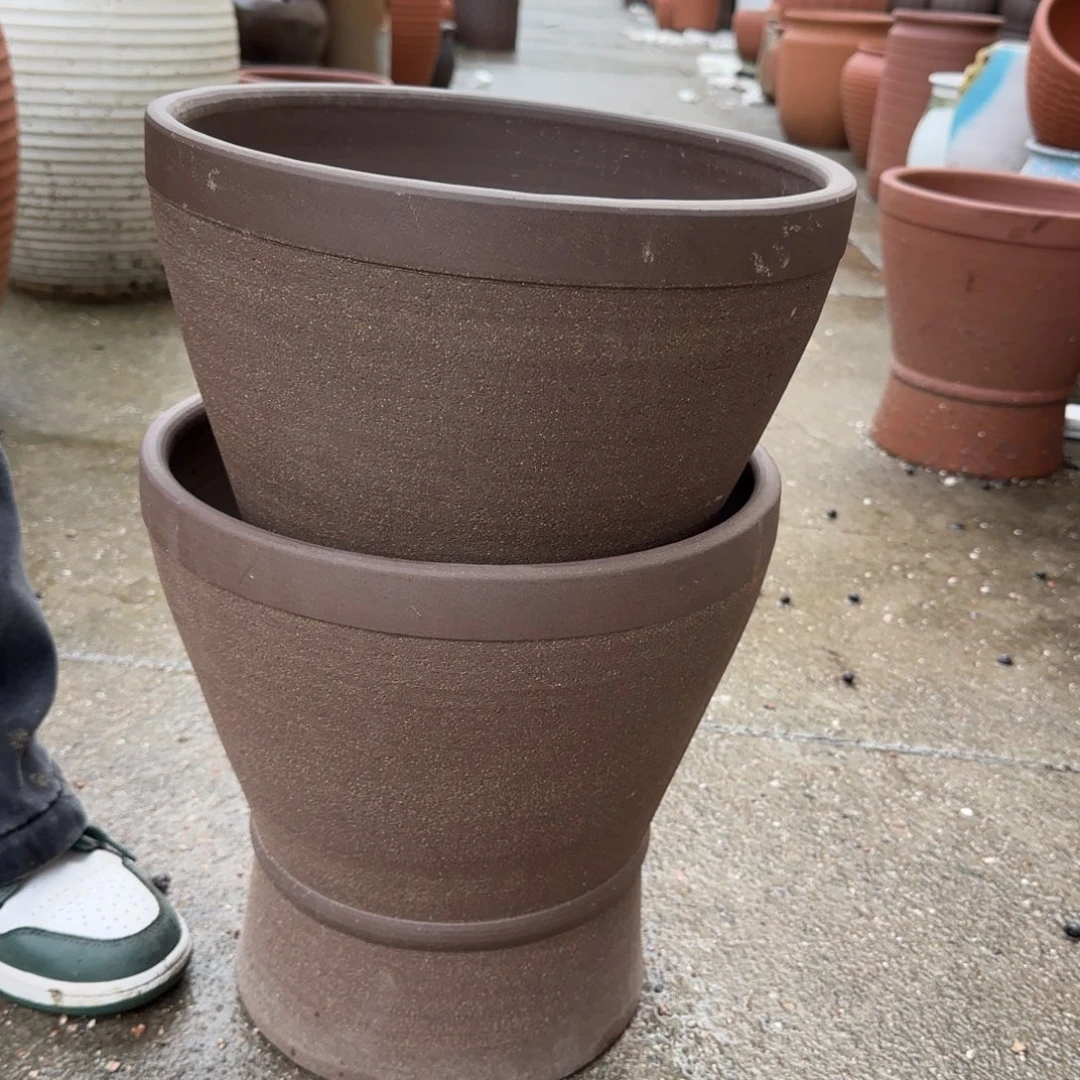 紫砂花盆口30高31宜兴紫砂瑕疵口失圆