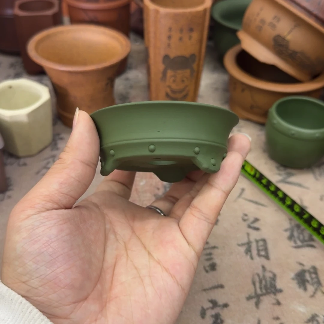 紫砂花盆宜兴紫砂正品6.5x2