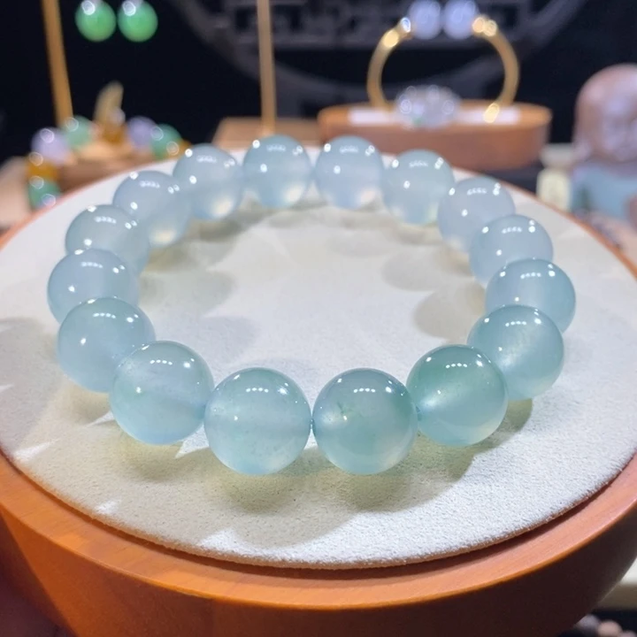 翡翠未镶嵌吊坠(不含链)翡翠高冰晴绿手串