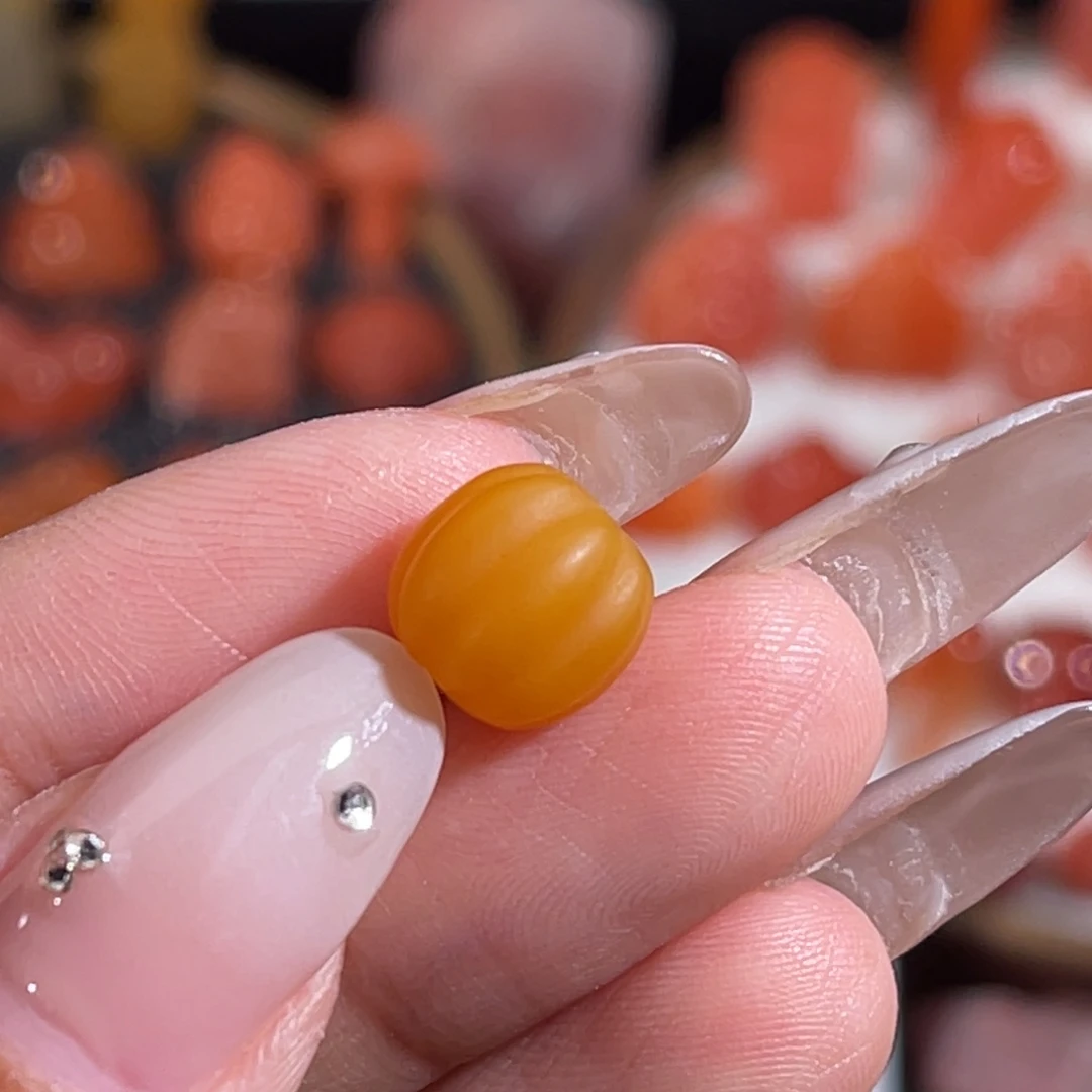 石英质玉（黄龙玉）未镶嵌瓜珠 9.2x8.9mm 不换退