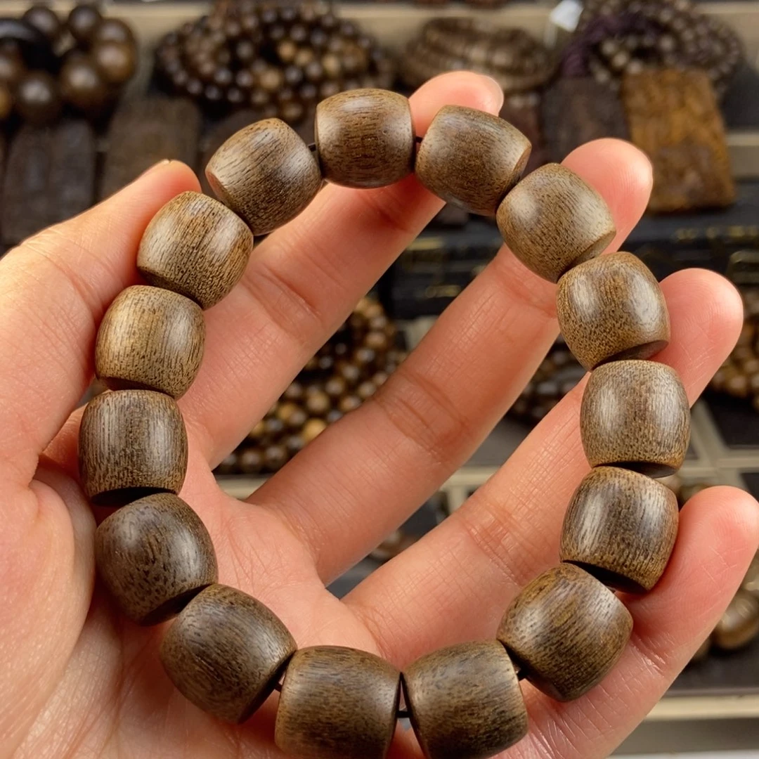 沉香手串全**胖越南芽庄白棋楠