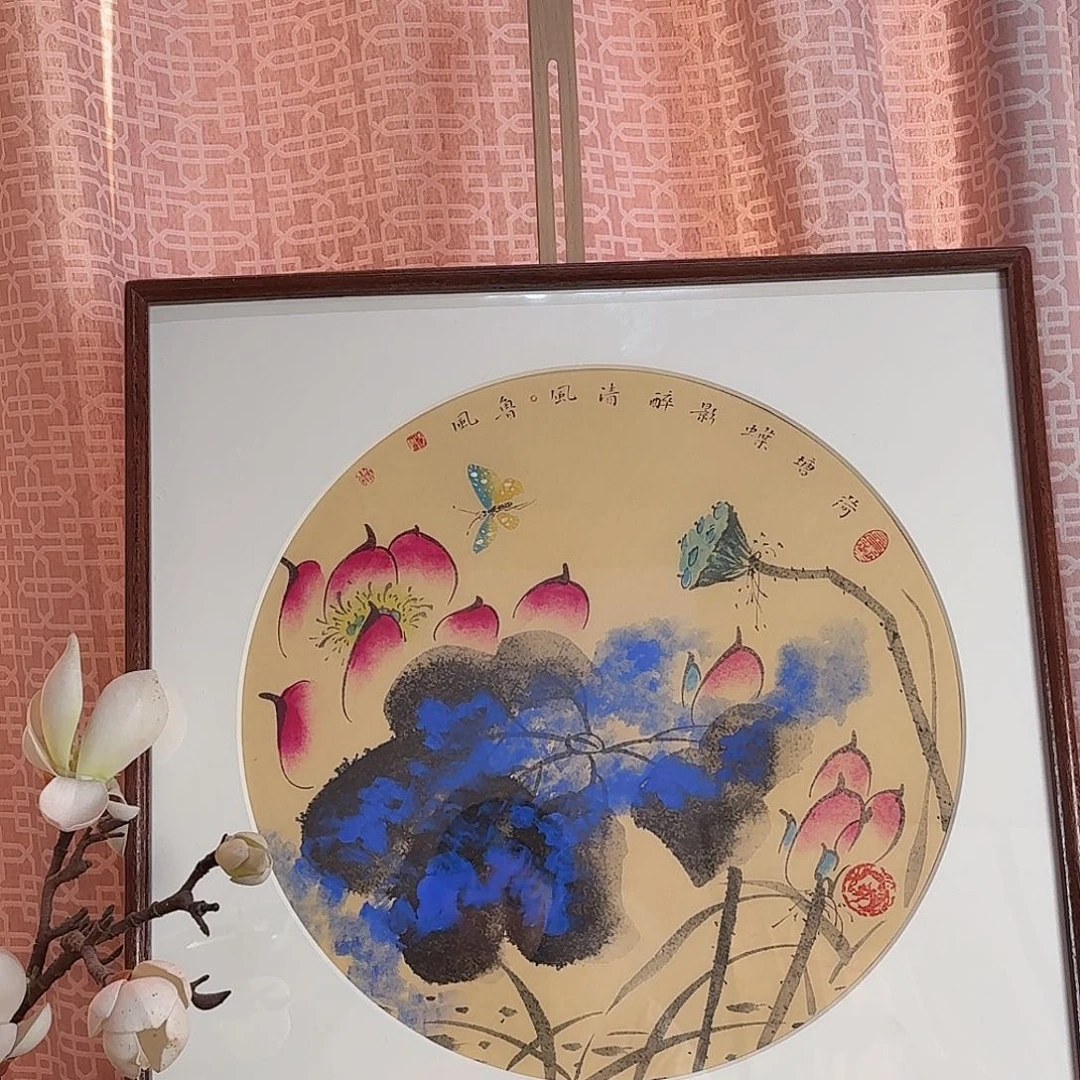 国画真人手绘作品