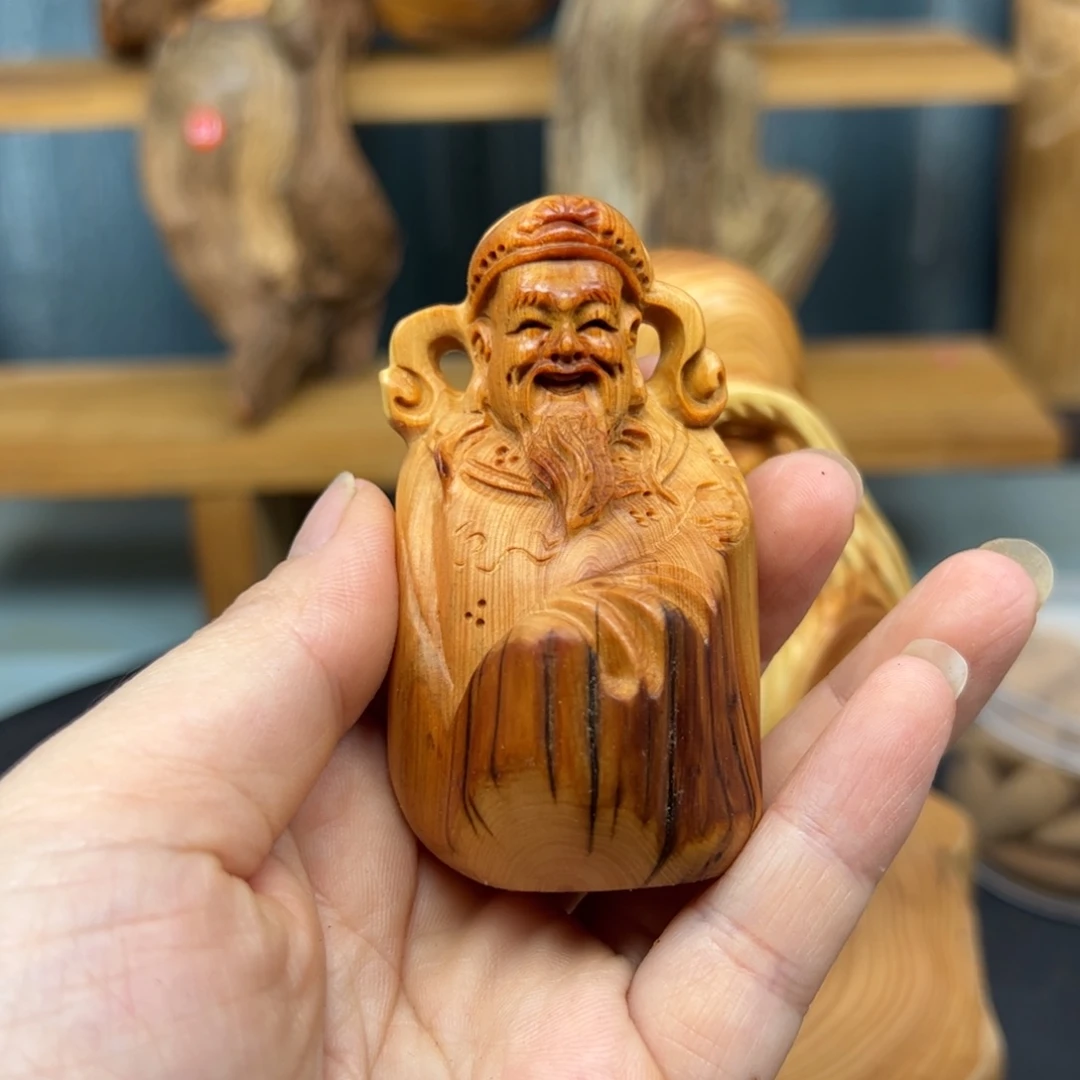 木真**上崖柏木摆件手把件