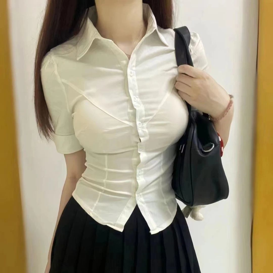 辣妹纯欲风JK制服修身收腰长短袖甜辣设计感jk制服套装正版一整套