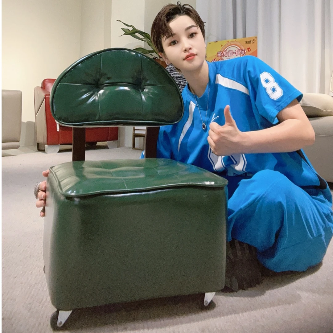 溜溜凳沙发椅家用客厅阳台休闲椅沙发凳家用门口换鞋凳洗脚凳带轮