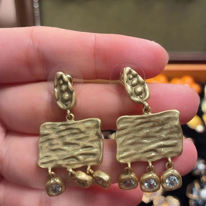 琉璃铜合金合金耳钉