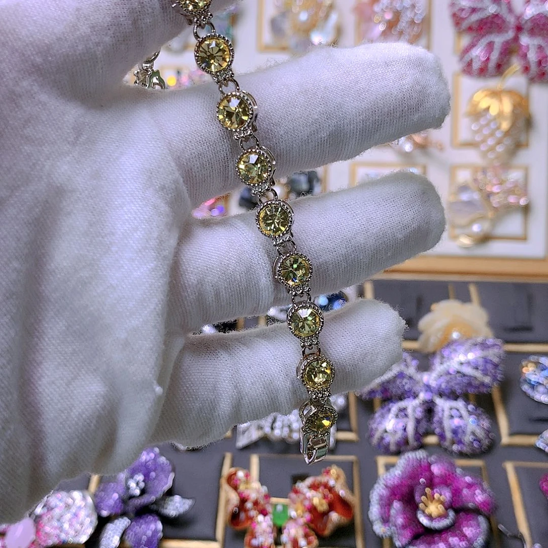 合成立方氧化锆铜施华洛水晶手链