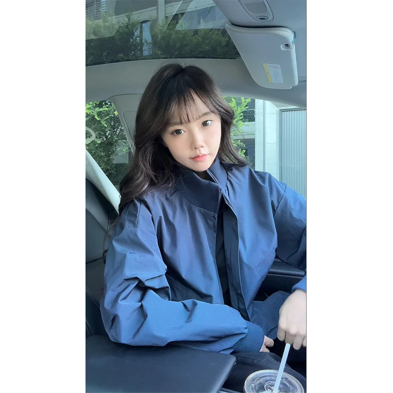 cleanfit短款外套男秋季高街百搭廓形立领复古潮流美式飞行员夹克