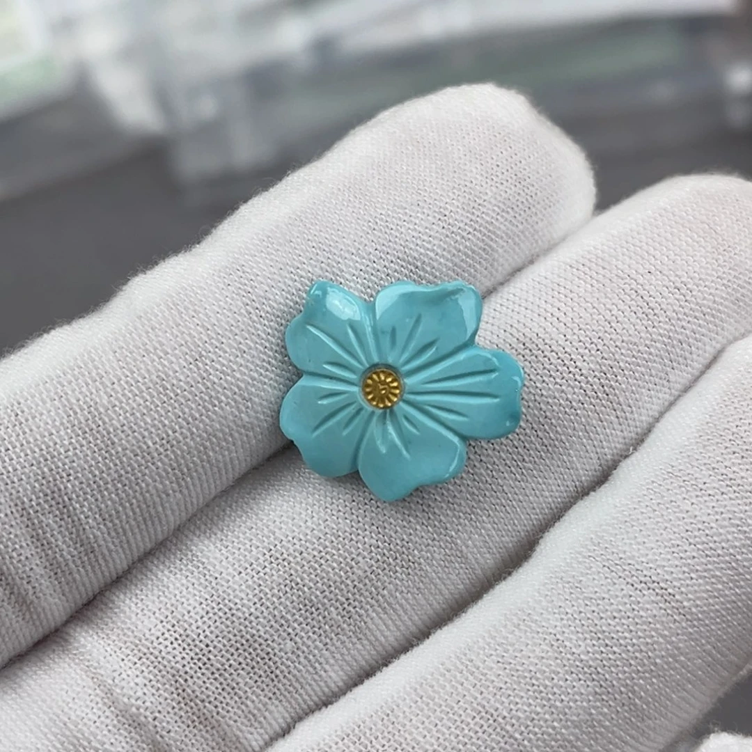 绿松石未镶嵌花卡子编号27