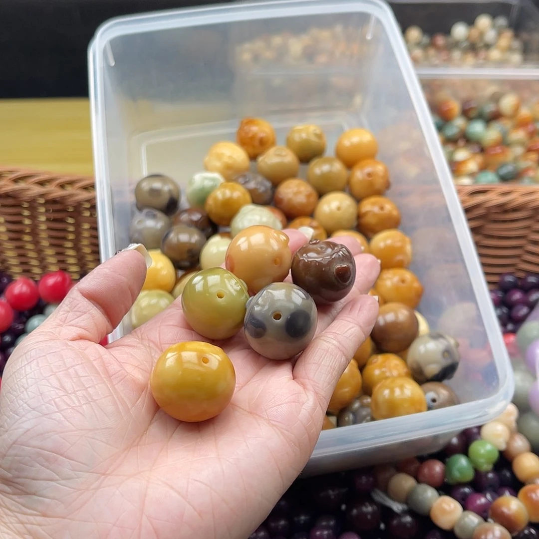 白玉菩提吊坠?****?C/22mm/5颗补差