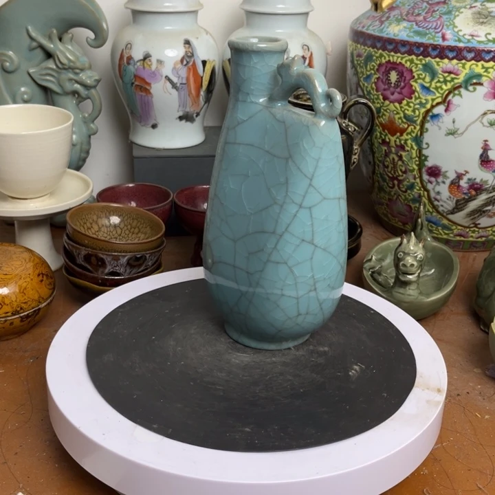 紫砂花瓶瓷器瓷器