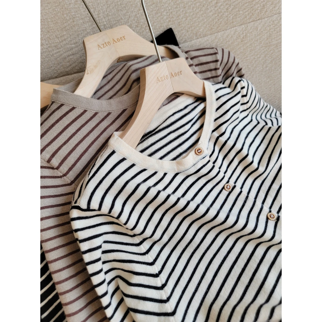 清【条纹三色开衫】软糯针织小外套