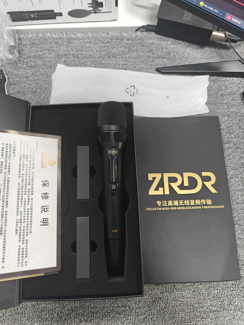 99新 ZrDr A66 无线话筒麦克风直播声卡音响K歌话筒动圈麦
