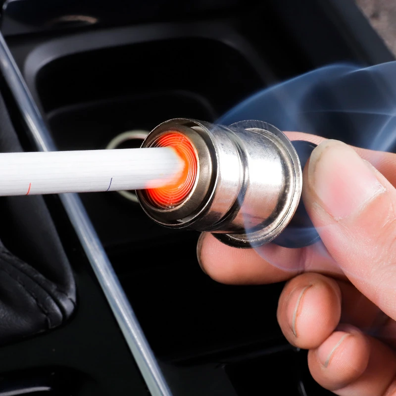 车内电子点火器 车载2v点烟器 汽车点烟头 通用车用点烟器插头车