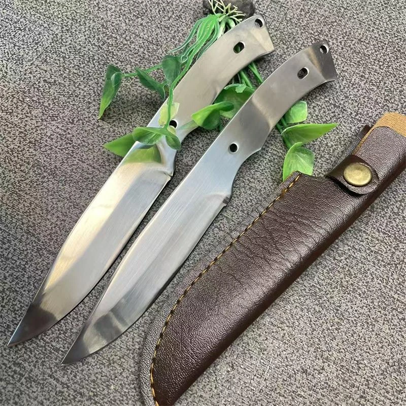 镜面全钢成品家用把玩加厚小刀锋利手把肉DIY刃胚抛光打磨瓜果刀