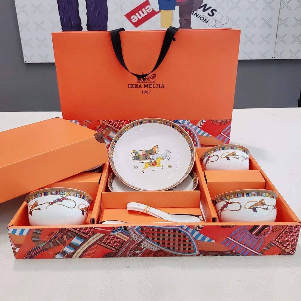 碗盘子勺子十件套【颜色随机】