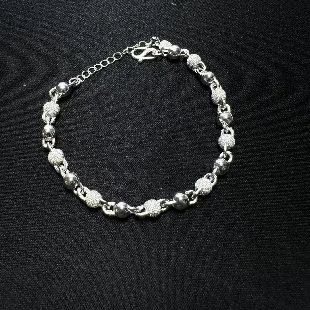 饰饰顺利 精美圆珠手链 （无礼盒）-SSSX0016 银色工艺制品