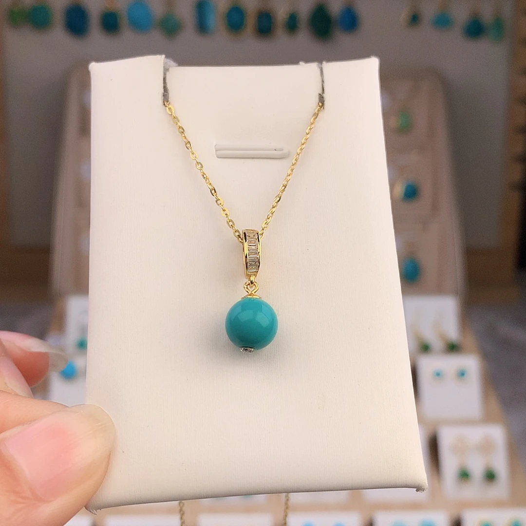 绿松石未镶嵌吊坠(不含链)