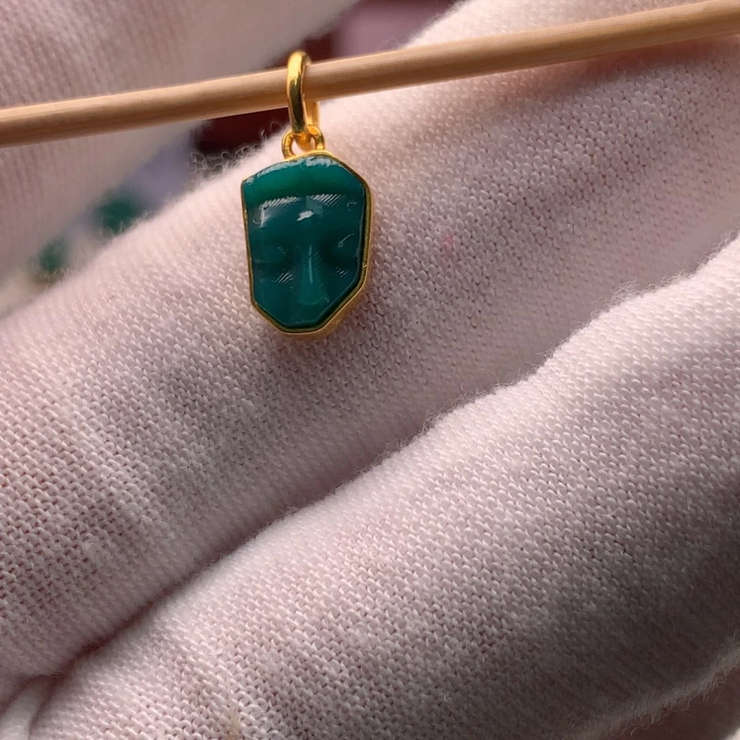 绿松石18K金镶嵌配饰