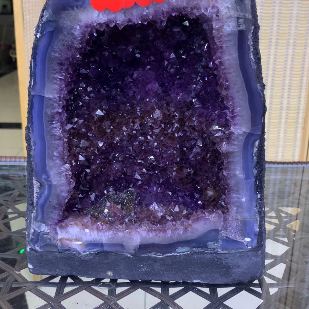 水晶摆件未镶嵌钛晶洞2580