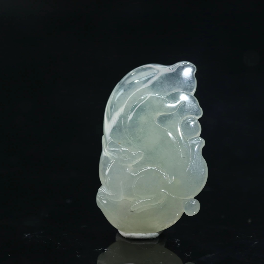 FC36天然缅甸翡翠A货九尾狐/301304/保利厦门拍卖