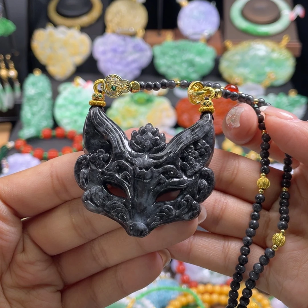 翡翠未镶嵌颈饰代编织