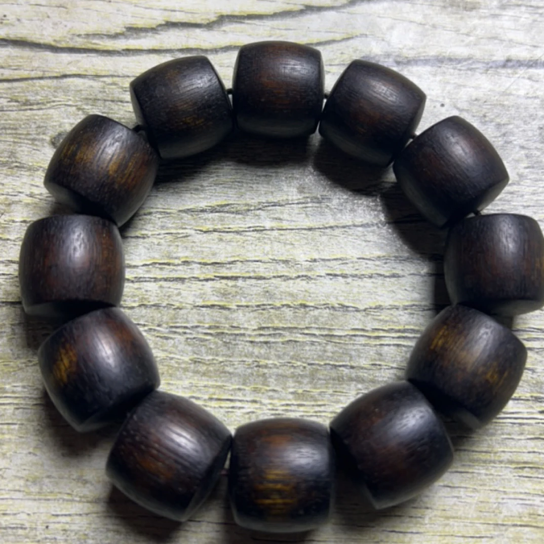 5 福来精选文玩沉香木作手串19mm
