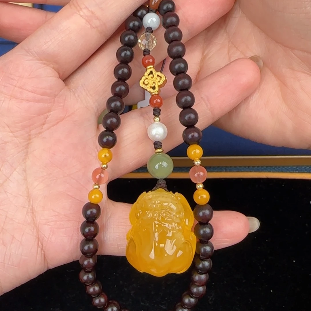 蜜蜡吊坠(赠链)未镶嵌柳*呀