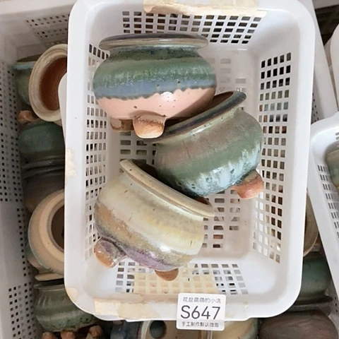 紫砂花盆647微瑕品口径7到8左右