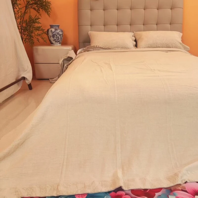 创世240*250床单高奢罗布麻柔软舒适亲肤透气