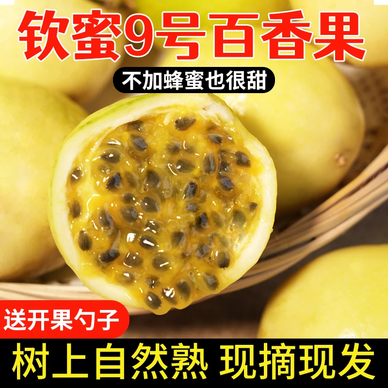 ZY广西正宗钦蜜9号黄金百香果纯甜无酸当季新鲜水果