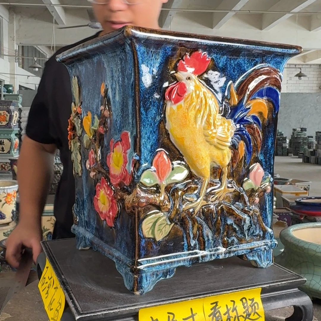 。一风堂石湾花盆 轻微外扩 内21*27