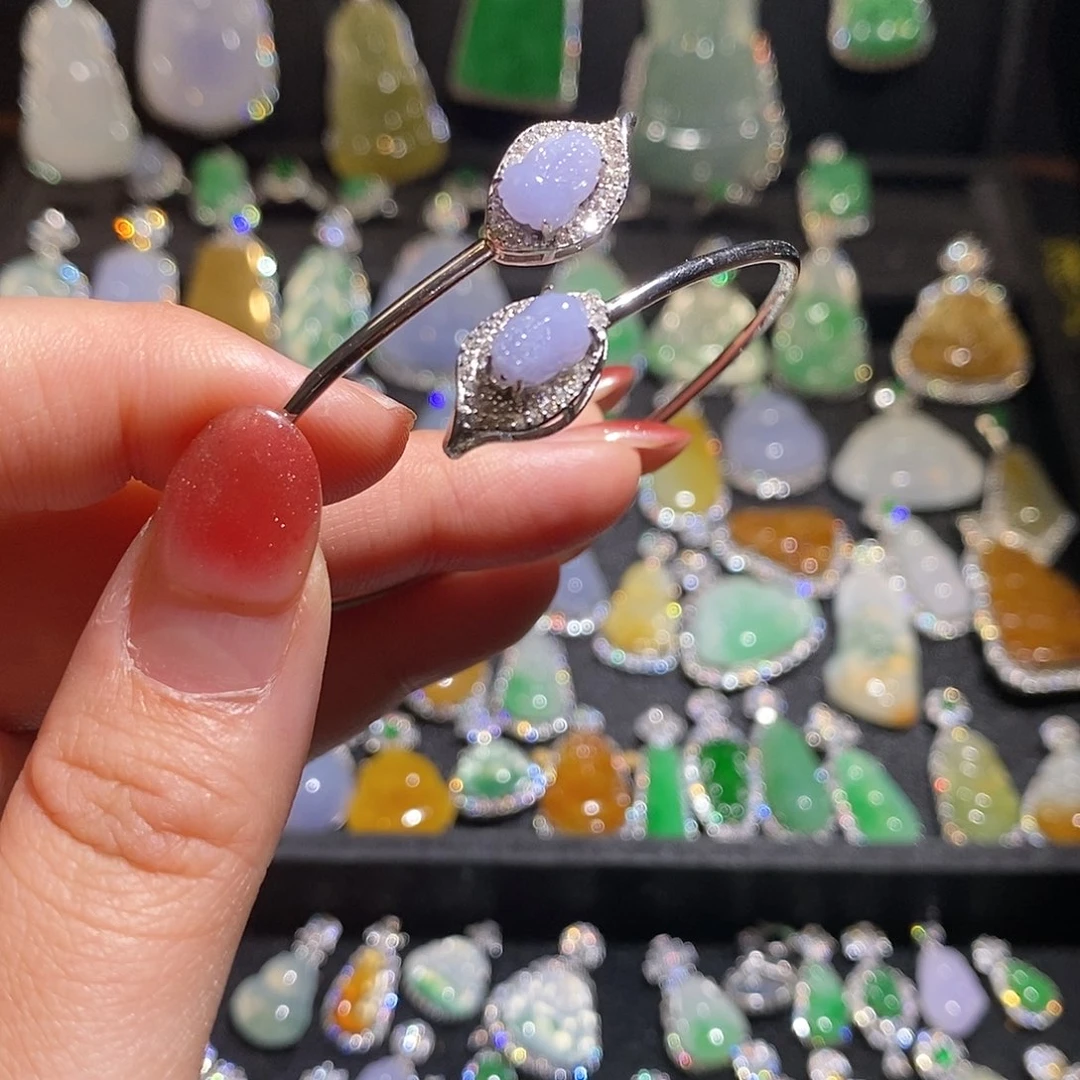 颈饰银S925镶嵌翡翠天然翡翠