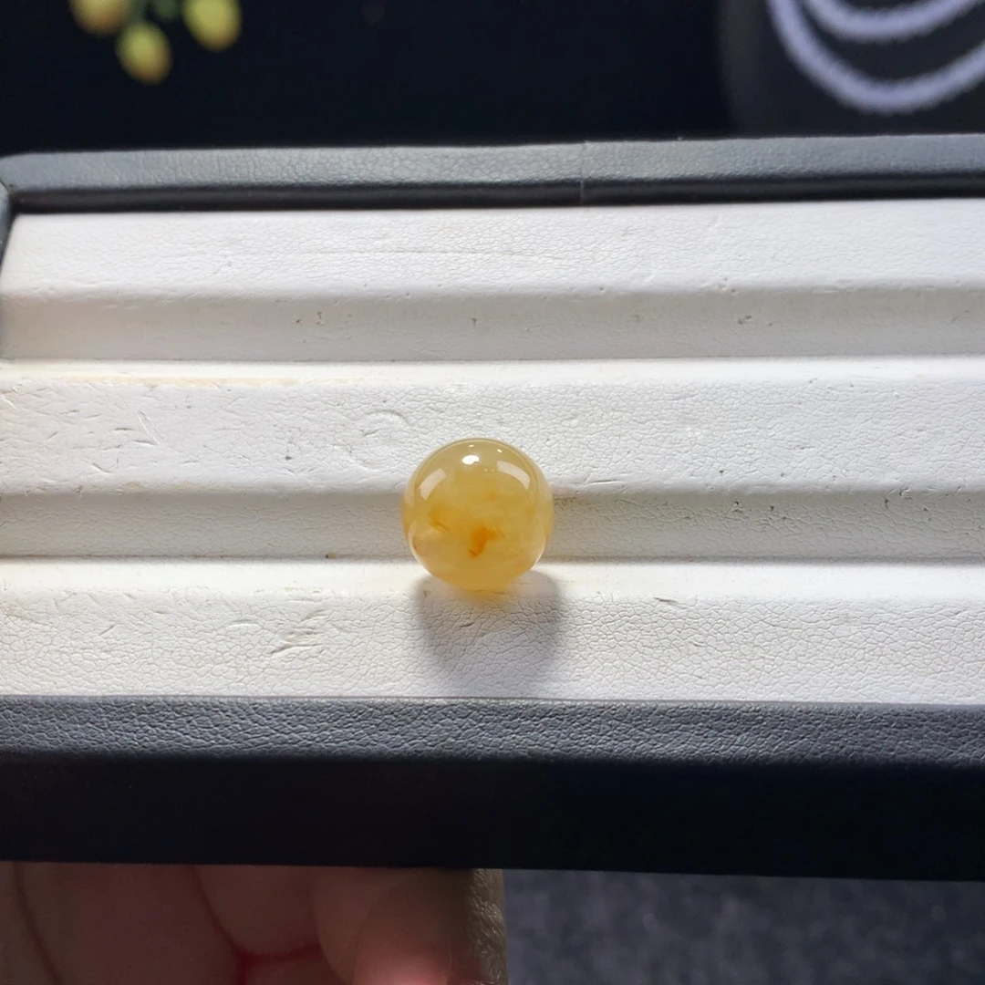 翡翠未镶嵌手串卡12芬达黄