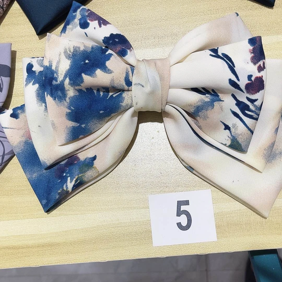 皮质铁合金蝴蝶结发夹