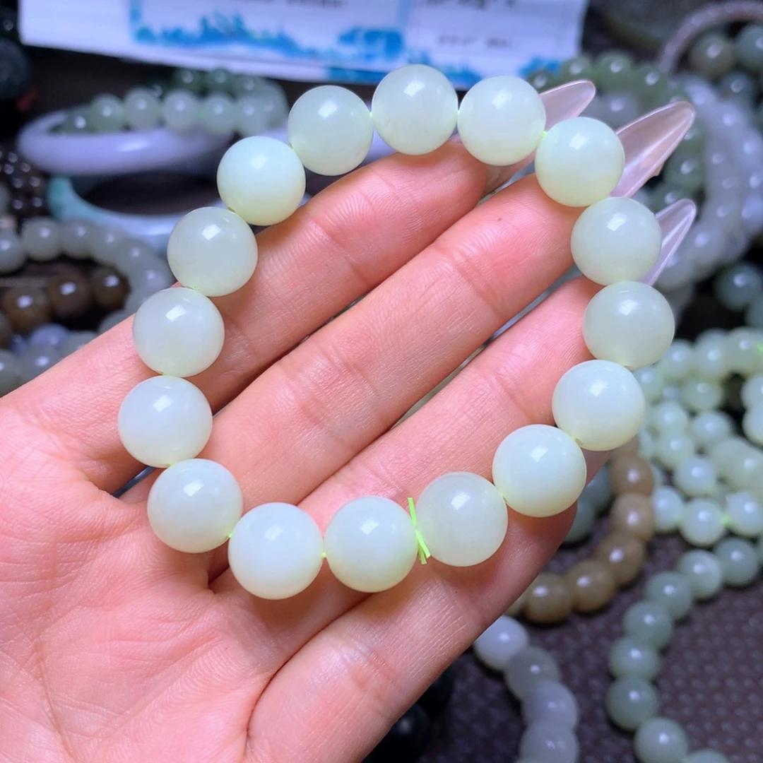 和田玉未镶嵌手串卡12