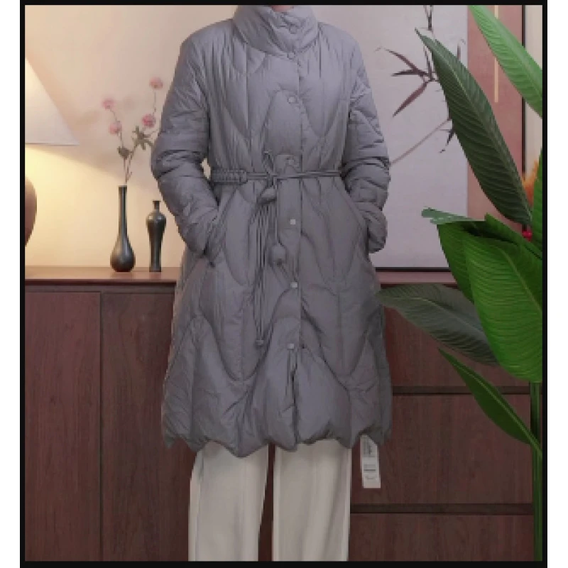 潘一抹微蓝2025新款新中式国风 羽绒服993116