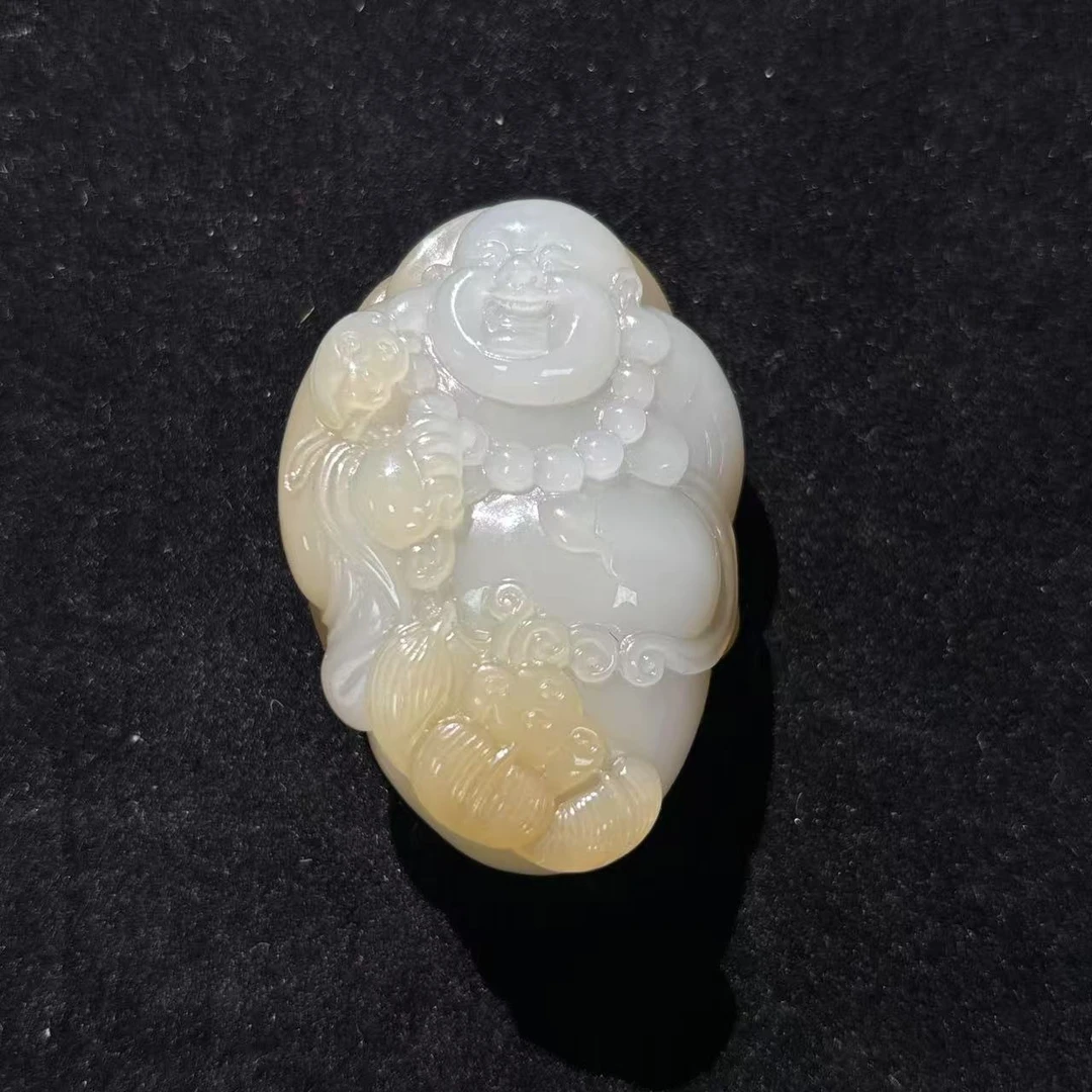 lot56 和田玉佛公挂件/保利