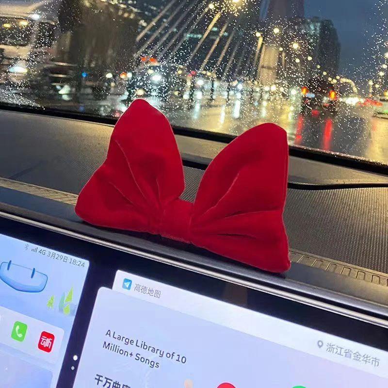 【新人专享】2025汽车摆件车载中控台蝴蝶结车内装饰用品