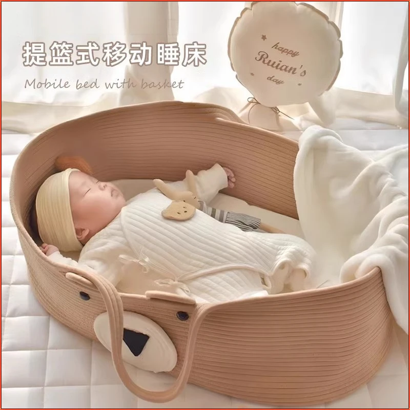 便携式婴儿提篮宝宝出院睡觉睡篮床多功能新生儿提篮床外出摇篮床