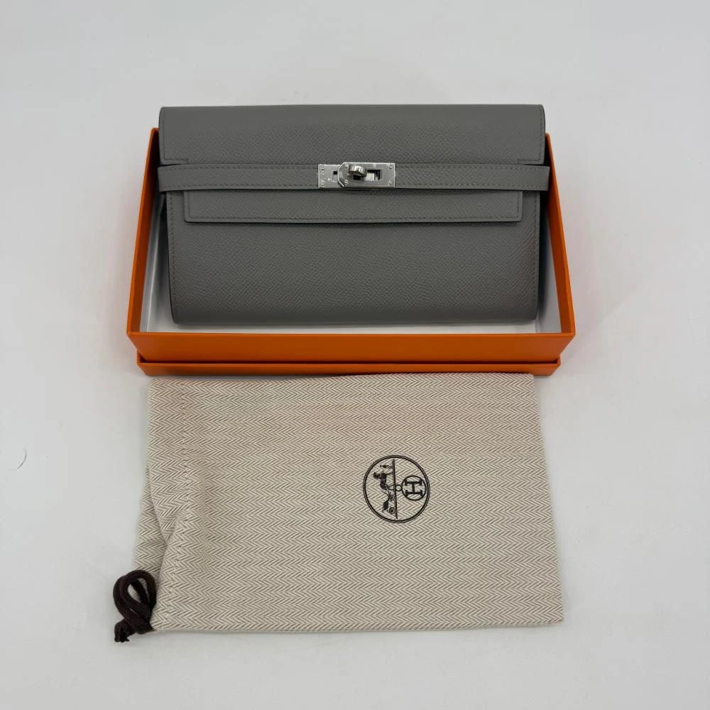 99新 Hermes/爱马仕 爱马仕Kelly稀奇灰/X钱包8112021