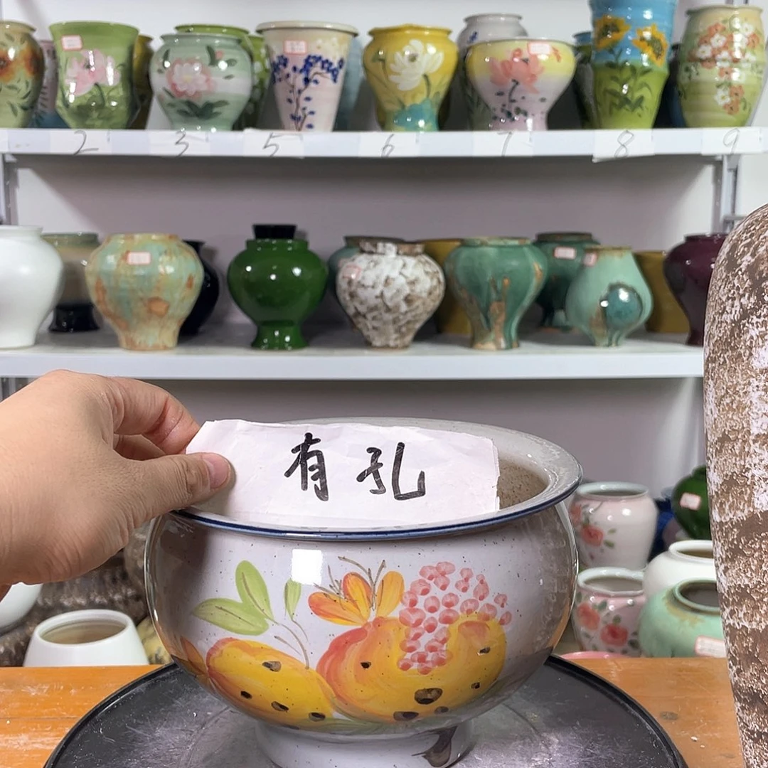 景德镇陶瓷花盆花器中秋国庆