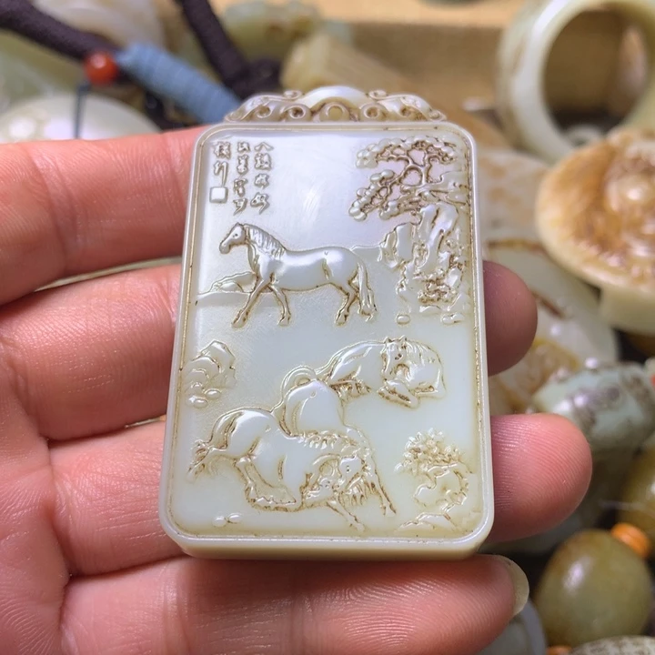 未镶嵌和田玉挂件唐*豆